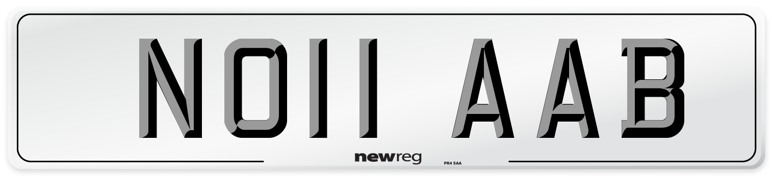 NO11 AAB Number Plate from New Reg